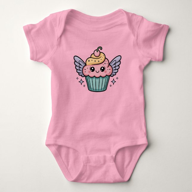 Body Para Bebé Cupcake Kawaii (Anverso)