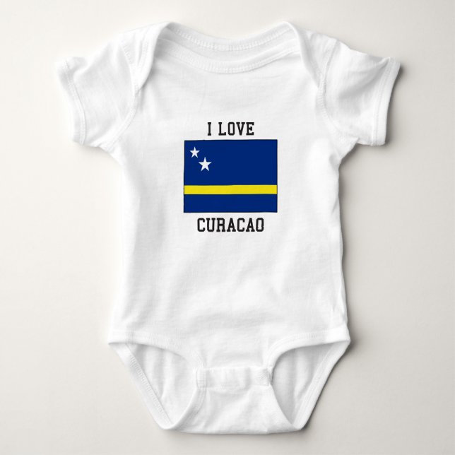 Body Para Bebé Curaçao, bandera (Anverso)