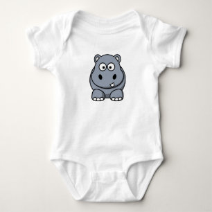 Body Para Bebé Curiosa Camiseta Hippo