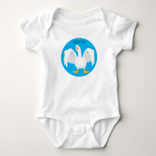 Body Para Bebé Curioso ilustracion de personalizado ganso domésti