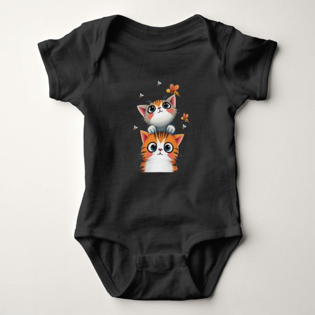 Body Para Bebé Curious Kittens & Busy Bees (Anverso)