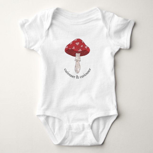Body Para Bebé Curiouser y Curiouser Mushroom Baby Bodysuit (Anverso)