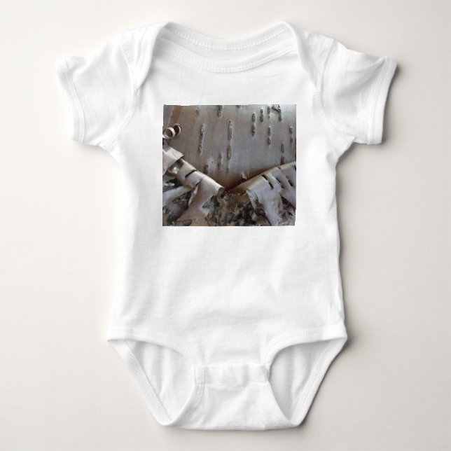 Body Para Bebé Curly Birch Bark Tree Rustic (Anverso)