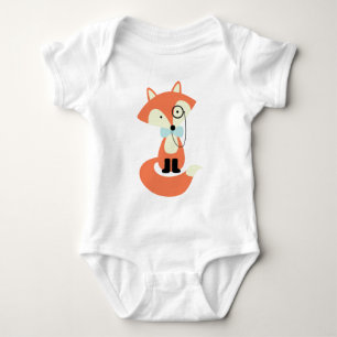 Body Para Bebé Curte Fancy Red Fox