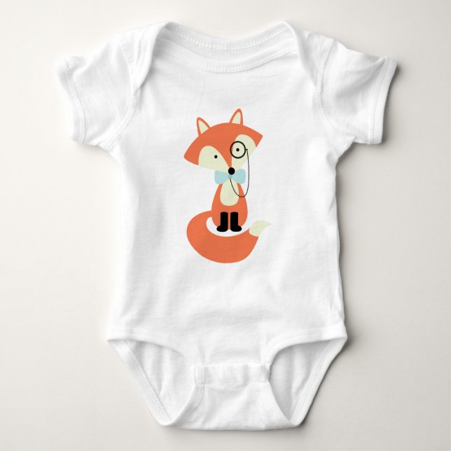 Body Para Bebé Curte Fancy Red Fox (Anverso)