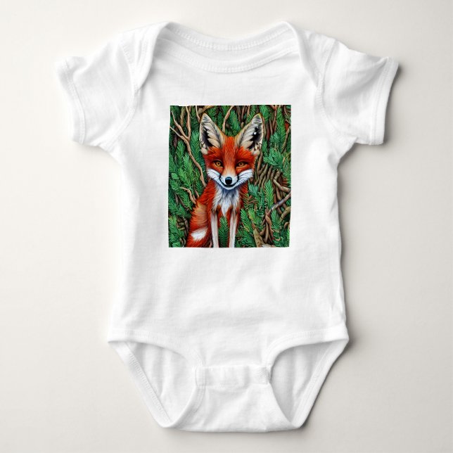 Body Para Bebé Curte Little Wilderness Fox (Anverso)