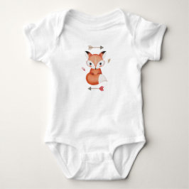 Body Para Bebé Curte Woodland Fox - Whimsical Animal Art para niñ