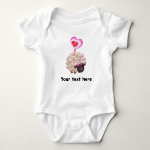 Body Para Bebé Custom Baby Bodysuit with Cute Sheep – Add Name