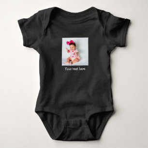 Body Para Bebé Custom Black Baby Bodysuit, A Unique Touch for You