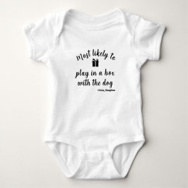 Body Para Bebé Custom Black Typography Matching Family Holiday