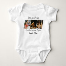 Custom Christmas Photo Baby Bodysuit 