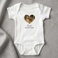 Custom Dog Photo Baby Bodysuit, Unique Pet Lover