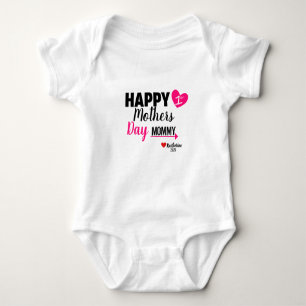 Body Para Bebé Custom Mothers Day Baby Happy 1st Mothers Day
