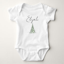 Body Para Bebé Custom Name Christmas Baby Romper 1st Xmas Elijah