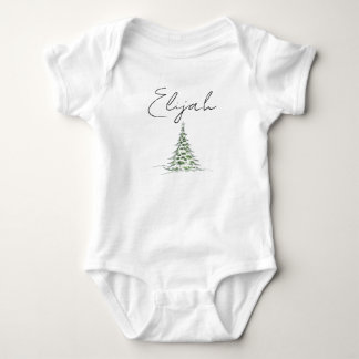 Body Para Bebé Custom Name Christmas Baby Romper 1st Xmas Elijah