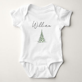 Body Para Bebé Custom Name Christmas Baby Romper 1st Xmas William
