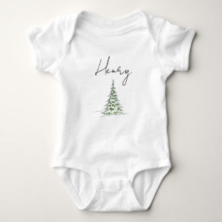Body Para Bebé Custom Name Christmas Baby Romper First Xmas Henry