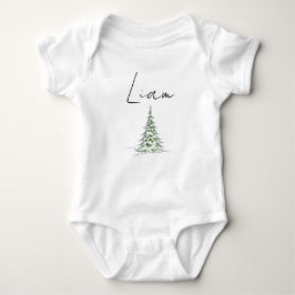 Body Para Bebé Custom Name Christmas Baby Romper First Xmas Liam 