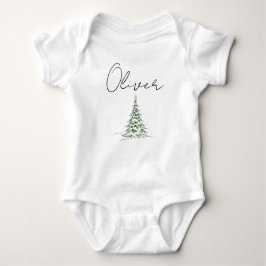 Body Para Bebé Custom Name Christmas Baby Romper First Xmas Oli