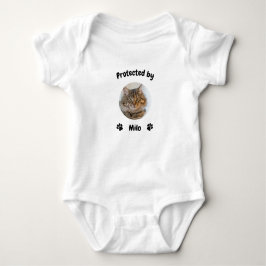 Body Para Bebé Custom Proctected by Cat Baby, Personalized Cat