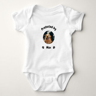 Body Para Bebé Custom Proctected by Dog Baby, Personalized Dog 