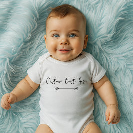 Body Para Bebé Custom text Baby Bodysuit
