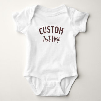 Body Para Bebé Custom Text T-Shirt