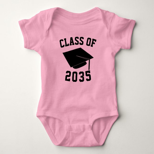 Body Para Bebé Customizable Class of 2035 Baby Shirt (Anverso)