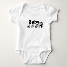 Body Para Bebé Customizable double-sided elephant bodysuit