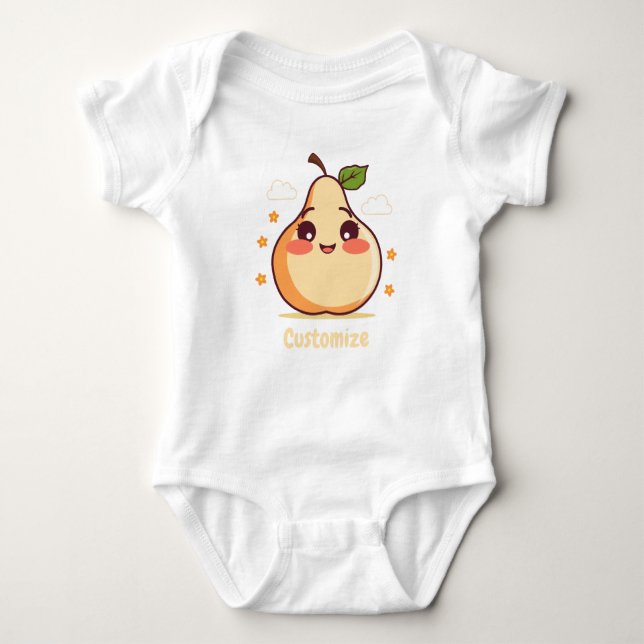 Body Para Bebé Customizable Happy Pear Baby (Anverso)
