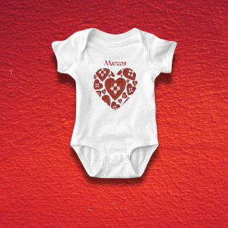 Body Para Bebé Customizable New Mexico Zia Heart Baby