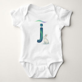 Body Para Bebé Customizable Northern Lights Letter J Jackrabbit