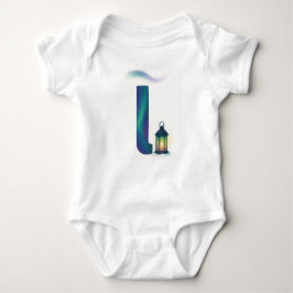 Body Para Bebé Customizable Northern Lights Letter L Lantern