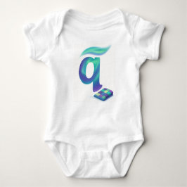 Body Para Bebé Customizable Northern Lights Letter Q Aurora Quilt
