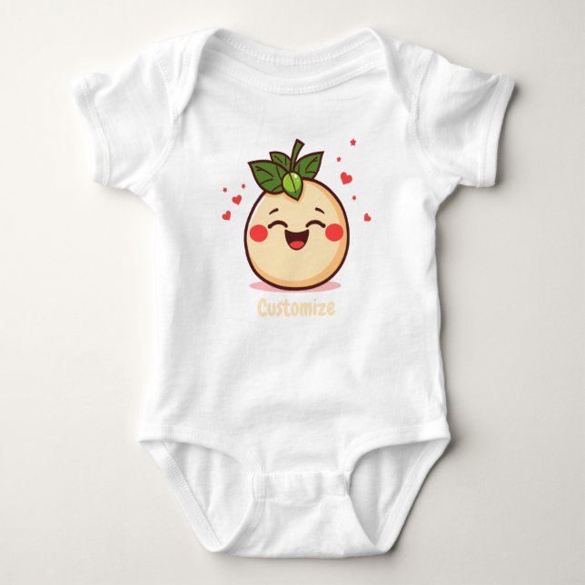Body Para Bebé Customizable Smiling Fruit Baby (Anverso)