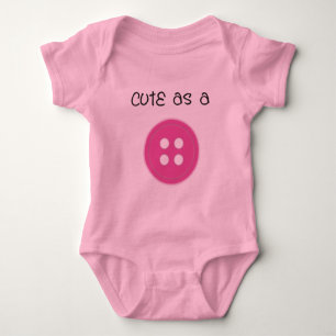 Body Para Bebé Cuta como botón - Chica