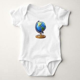Body Para Bebé Cute 3D World Globe Baby T-Shirt – Adorable Little
