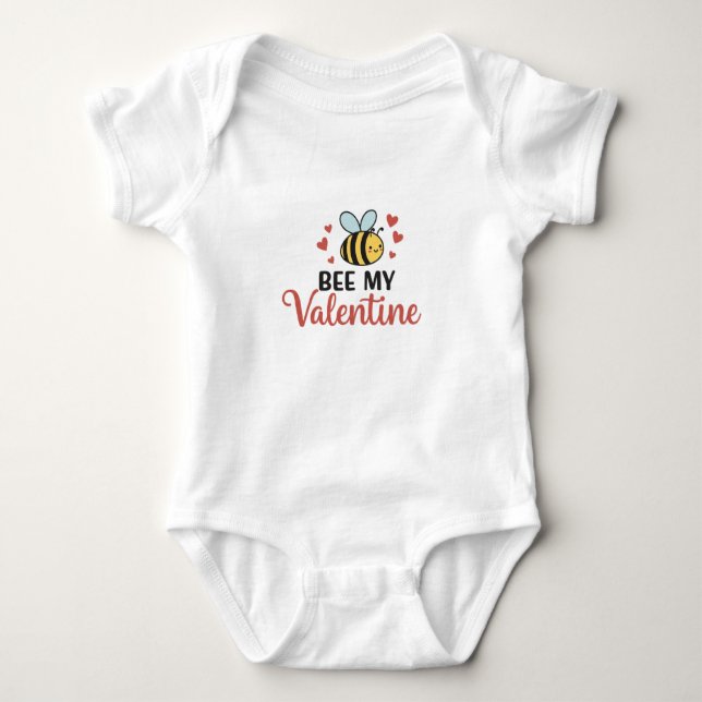 Body Para Bebé Cute Abe My Valentine (Anverso)