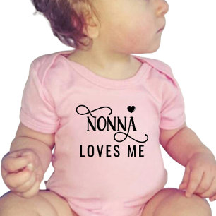Body Para Bebé Cute abuela Nonna me ama