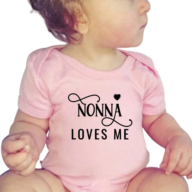 Body Para Bebé Cute abuela Nonna me ama (Subido por el creador)