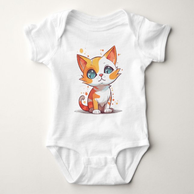 Body Para Bebé Cute Adorable Brown Cat-57667 (Anverso)