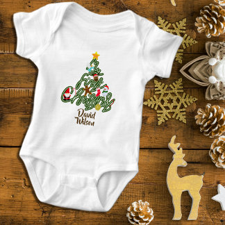 Body Para Bebé Cute Adorable My First Christmas Tree Baby