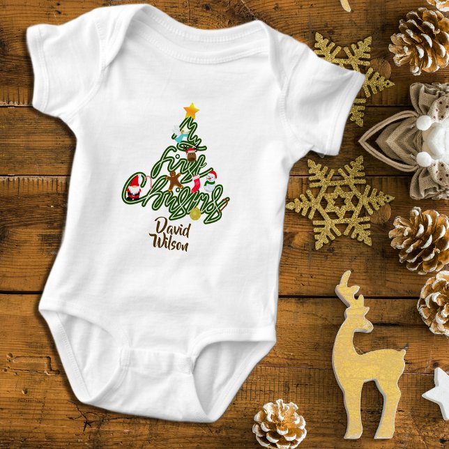 Body Para Bebé Cute Adorable My First Christmas Tree Baby (Subido por el creador)