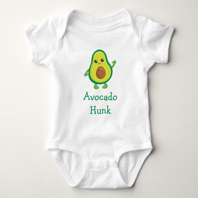 Body Para Bebé Cute aguacate Hunk Trendy (Anverso)