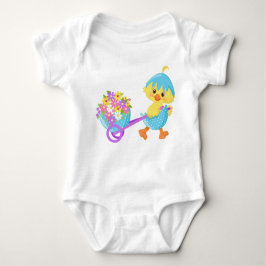 BODY PARA BEBÉ CUTE AMARILLO ORIENTAL CHICK CON FLORES