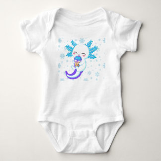 Body Para Bebé Cute Axolotl Bebiendo Boba | Té de Burbujas de Inv
