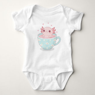 Body Para Bebé Cute axolotl in a cup