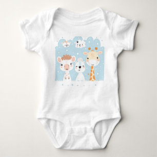 Body Para Bebé Cute Baby Animals Bodysuit