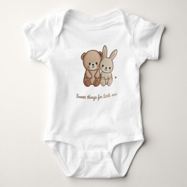Body Para Bebé Cute Baby Animals Sweatshirt (Anverso)