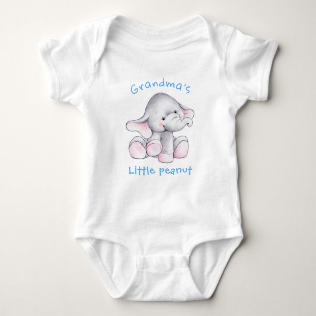 Body Para Bebé Cute Baby Boy Elephant Little Peanut Baby Bodysuit (Anverso)